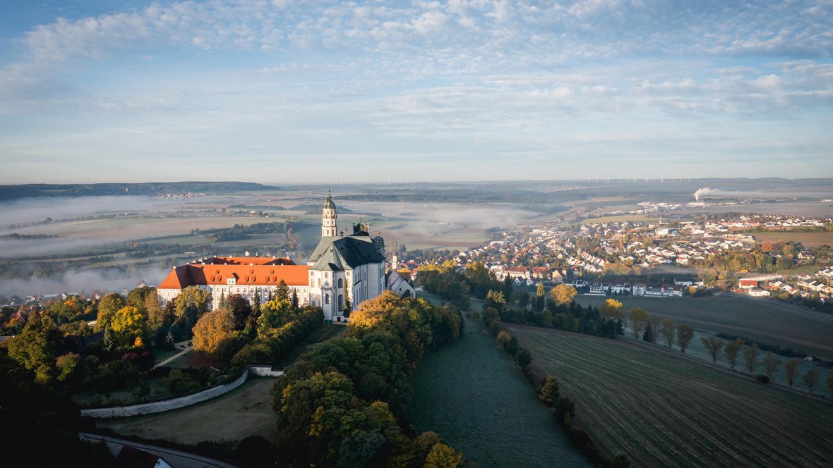 Blick auf die schöne Klosterkirche