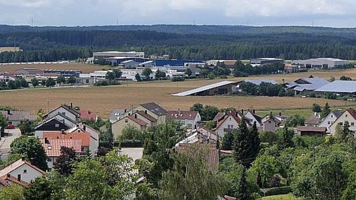 Blick auf Gewerbegebiet